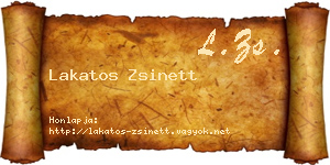 Lakatos Zsinett névjegykártya